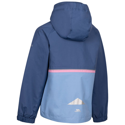 Allora Girls' Unpadded Waterproof Rain Jacket in Bluetone