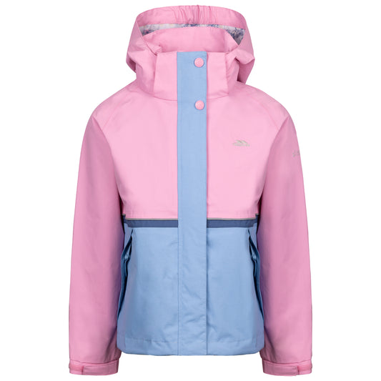 Allora Girls' Unpadded Waterproof Rain Jacket in SweetPink