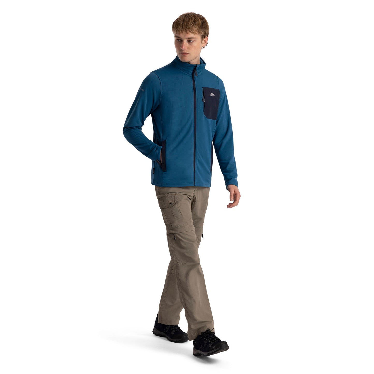 Arranfore Men's Full Zip Fleece in Bondi Blue