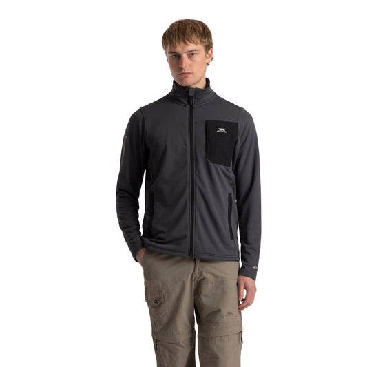 Arranfore Men's Full Zip Fleece in Storm Grey