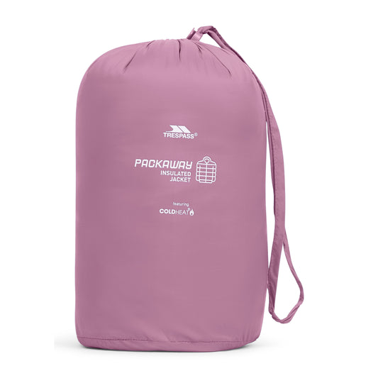 Ayton Women's Lightweight Packaway Puffer Jacket in Mauve