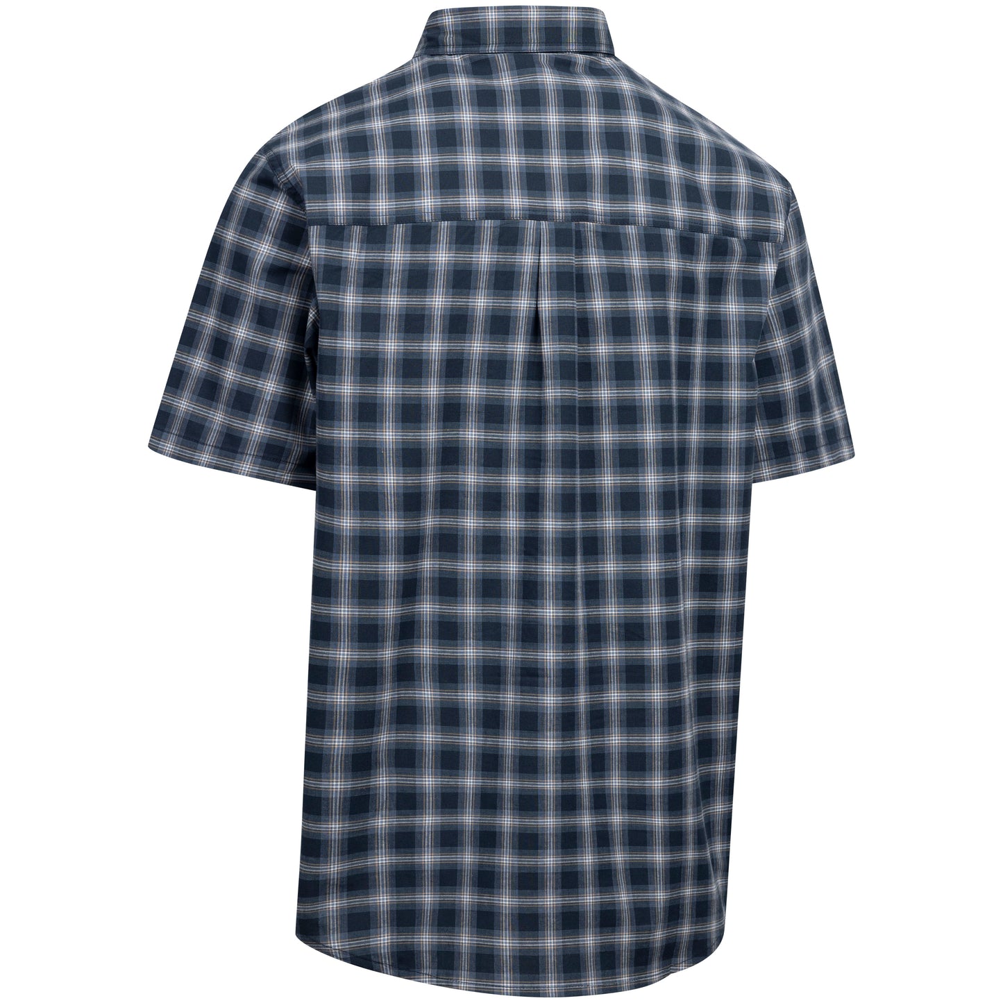 Barry Mens Casual Short Sleeve Shirt in Navy Check