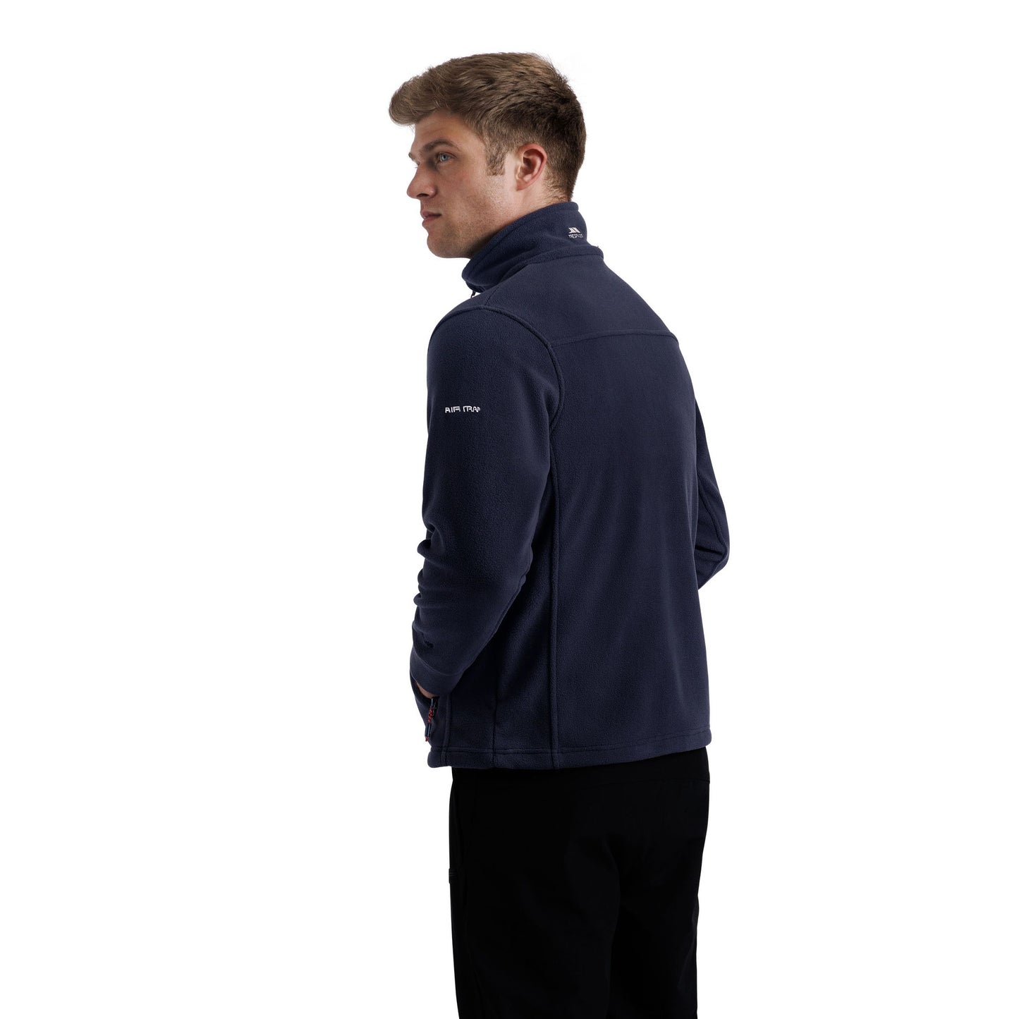 Bernal Mens Full Zip Fleece Jacket in Navy