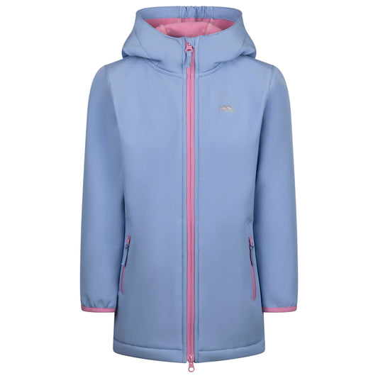 Brennagh Girls Longer Length Softshell Jacket in Cornflower