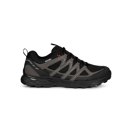 Carraig Men's Waterproof Walking Shoes in Black / Grey