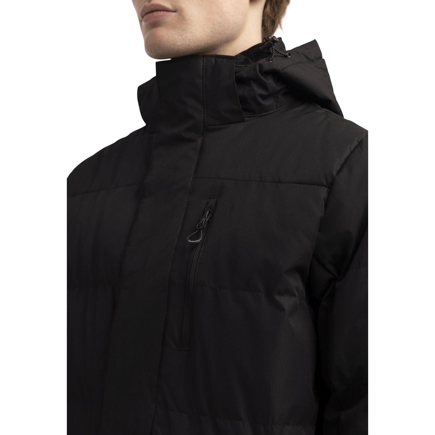 Clipster Mens Longer Padded Casual Jacket in Black