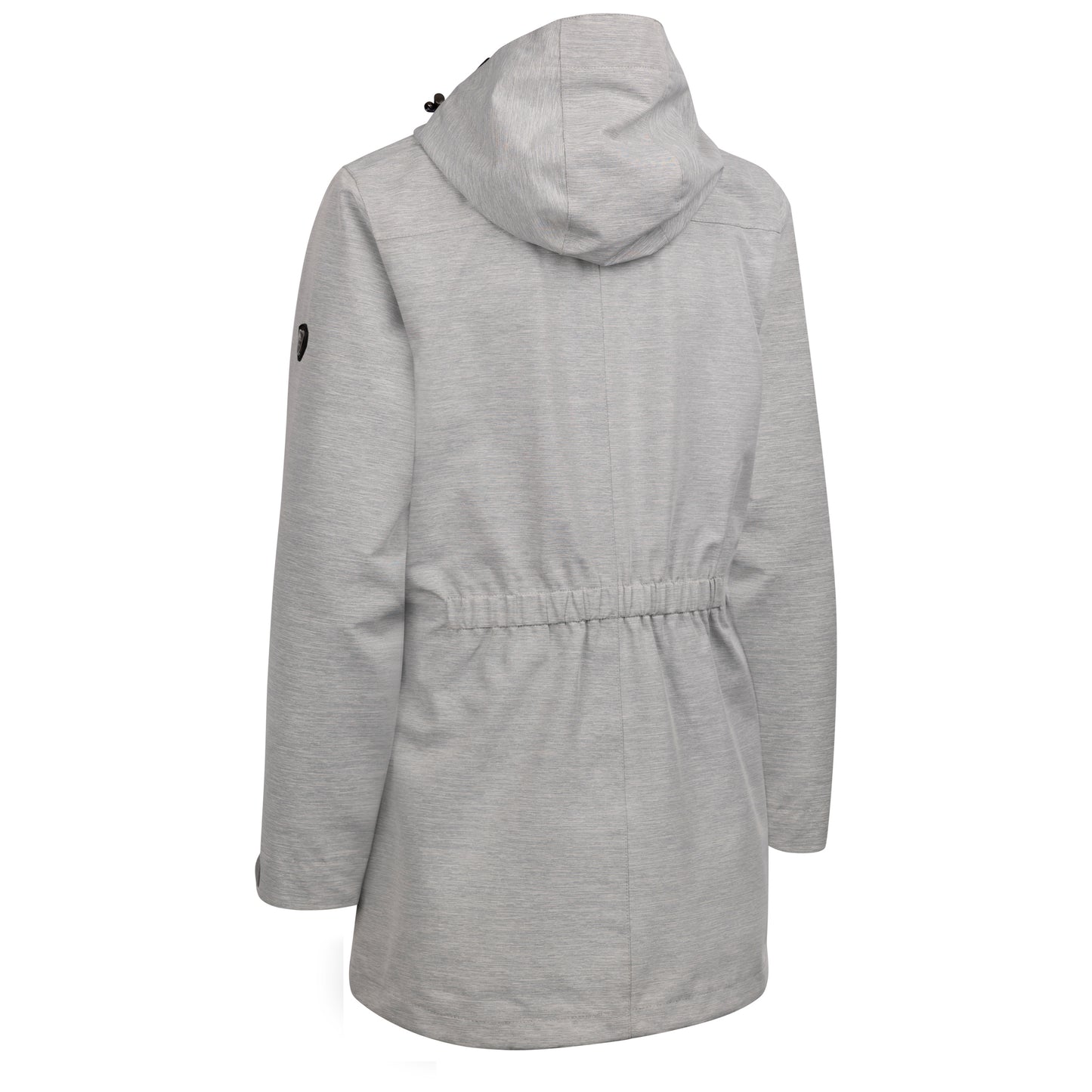 Crystals Womens Waterproof Lined Rain Jacket in Platinum Marl