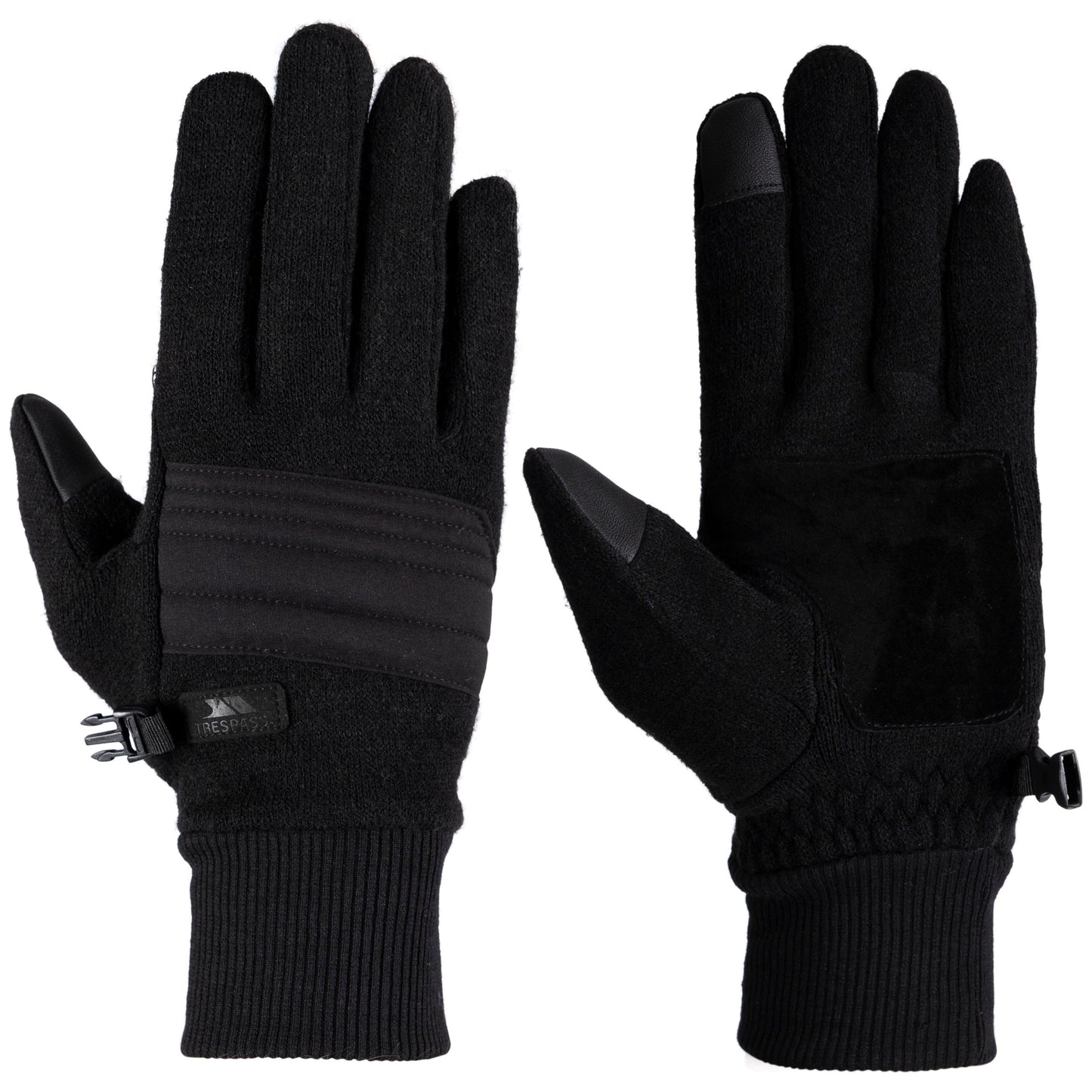 Douglas Men's Touch Screen Knitted Gloves in Black