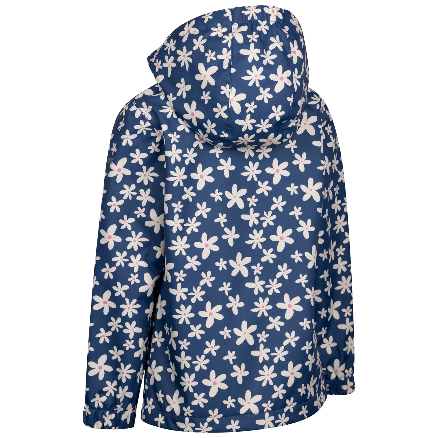 Drippy Girls' Unpadded Waterproof Rain Jacket in Bluetone