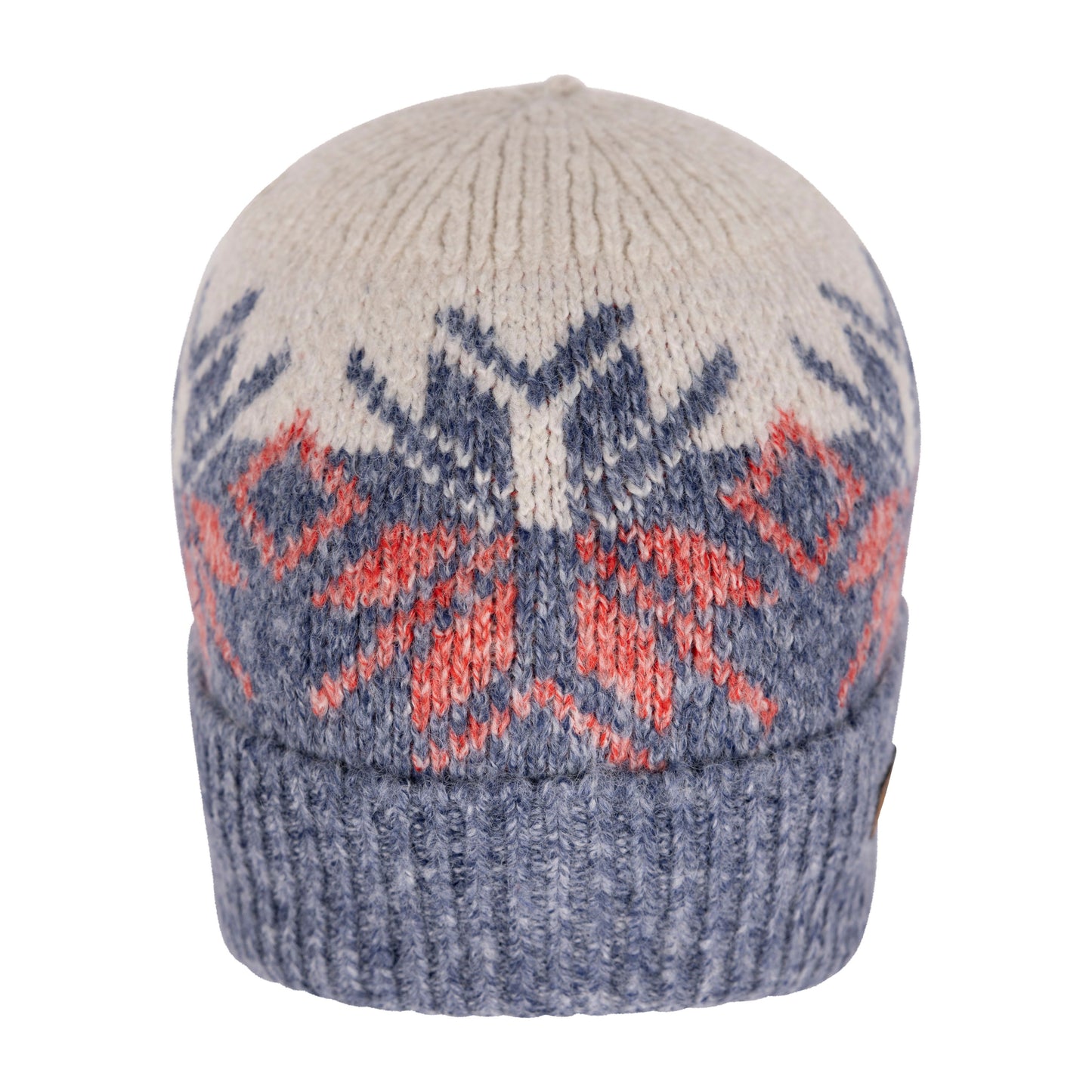 Edur Women's Knitted Beanie Hat in Blue Marl