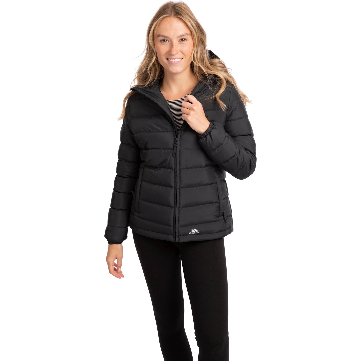 Elegant Women's Padded Jacket in Black