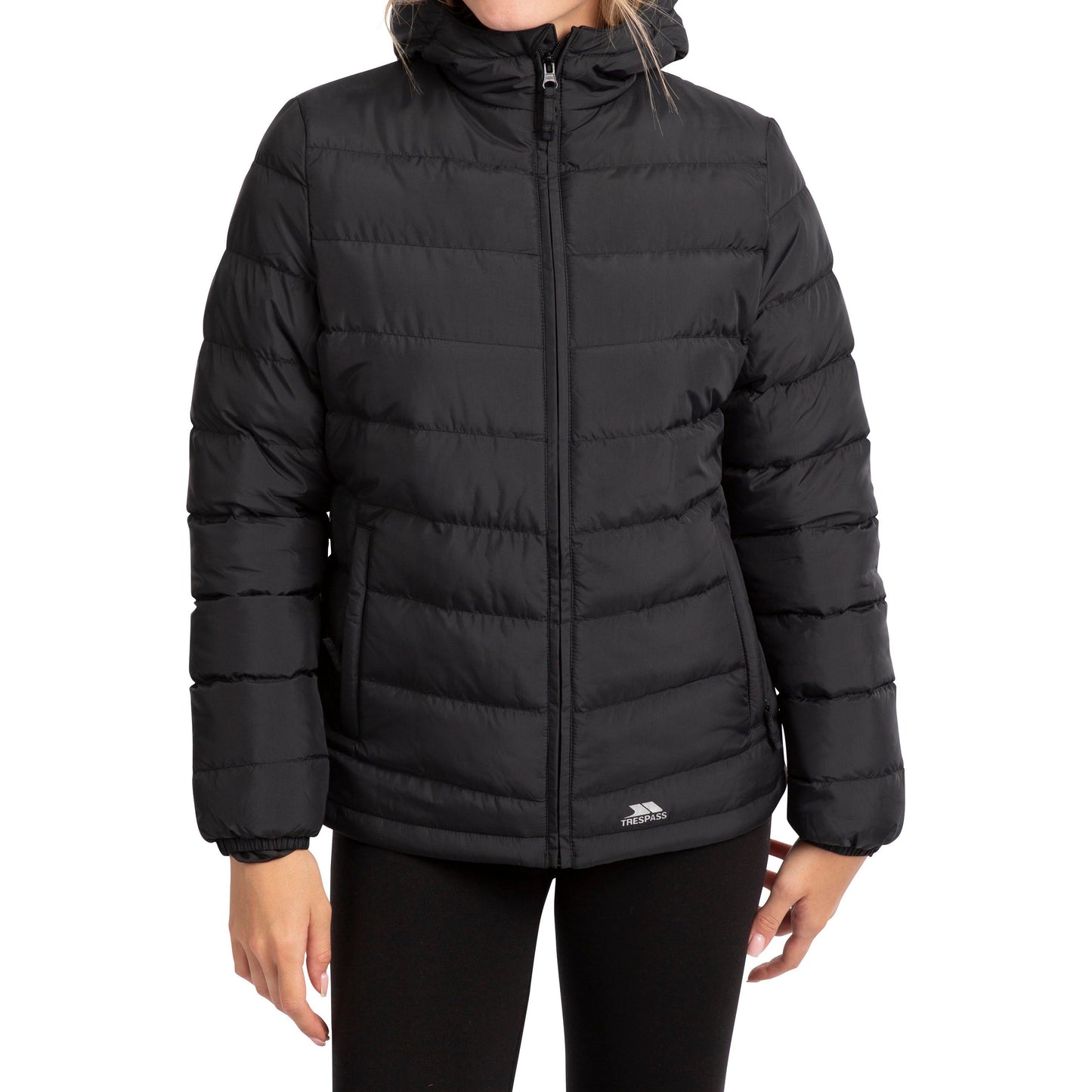 Elegant Women's Padded Jacket in Black