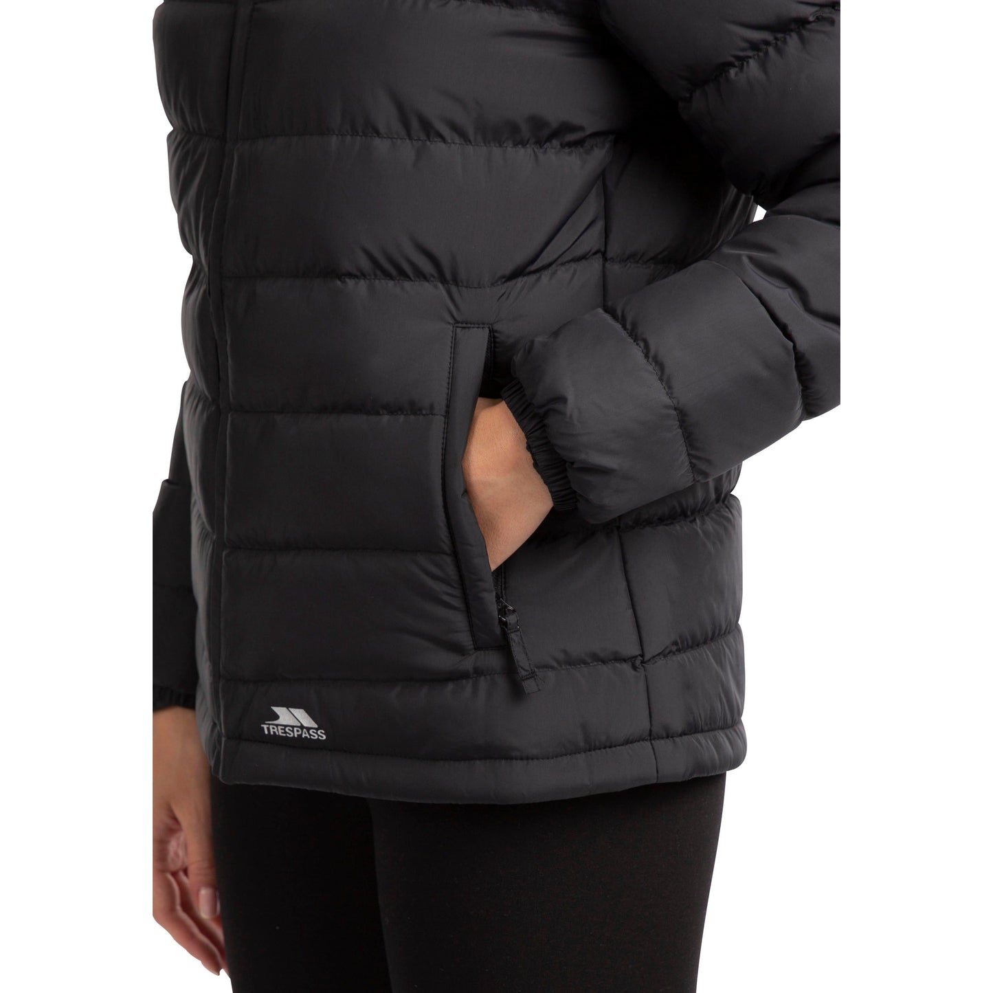 Elegant Women's Padded Jacket in Black