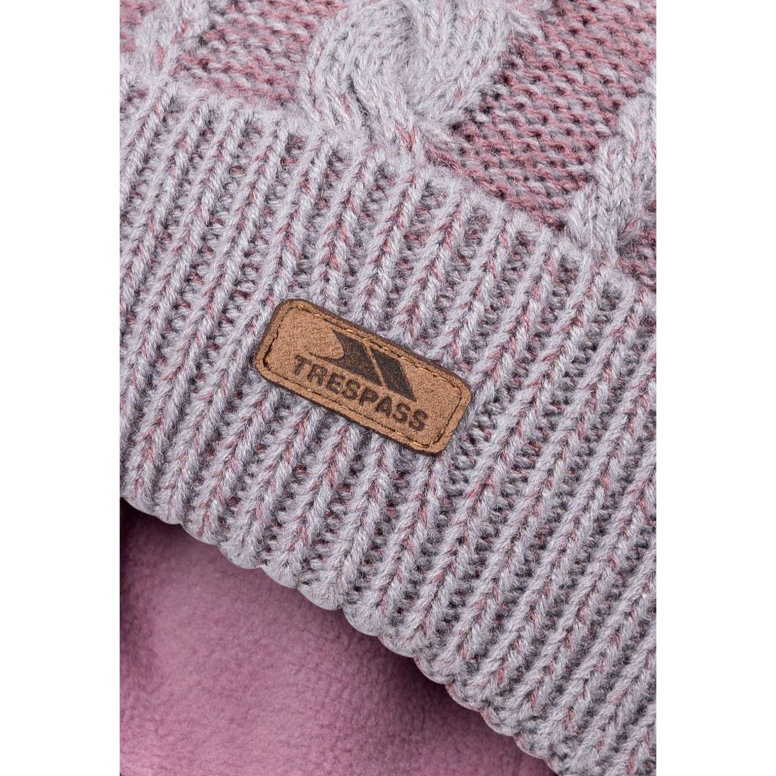 Elle Women's Fleece Lined Knitted Hat in Rose Tone