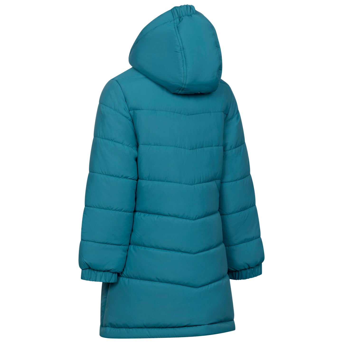Ellster Girls' Water Resistant Longer Length Padded Jacket in Light Teal