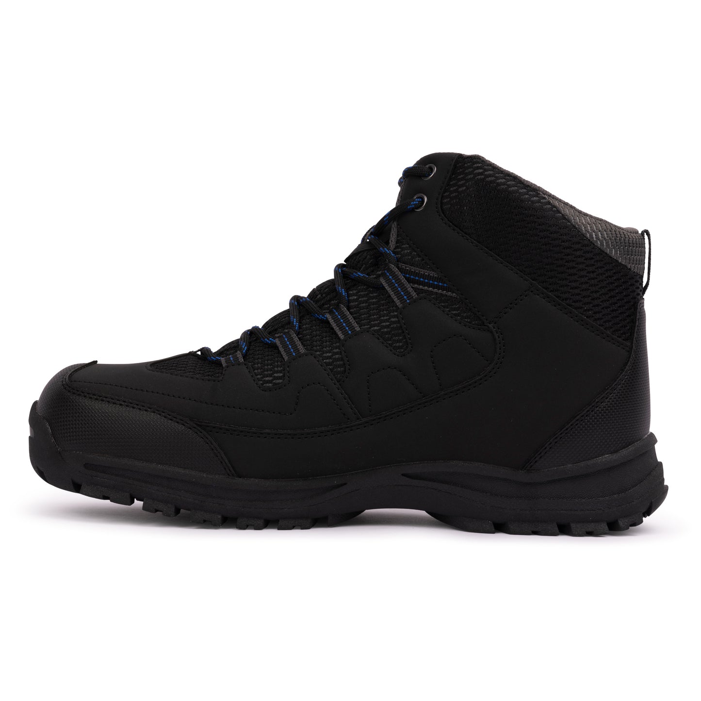 Finley Mens Waterproof Walking Boots in Black Blue