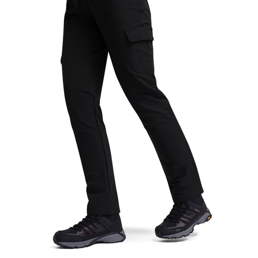Freda Women's Water Repellant Slim Stretch Walking Trousers in Black