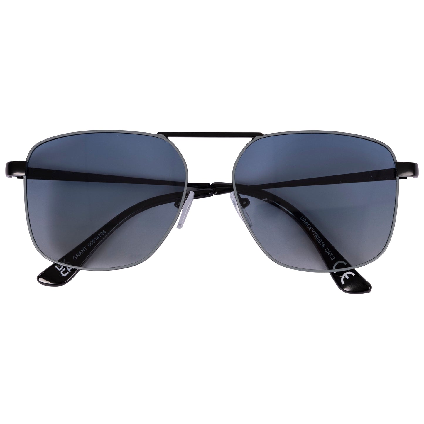Grant Adults Unisex Aviator Sunglasses in Gunmetal Blue