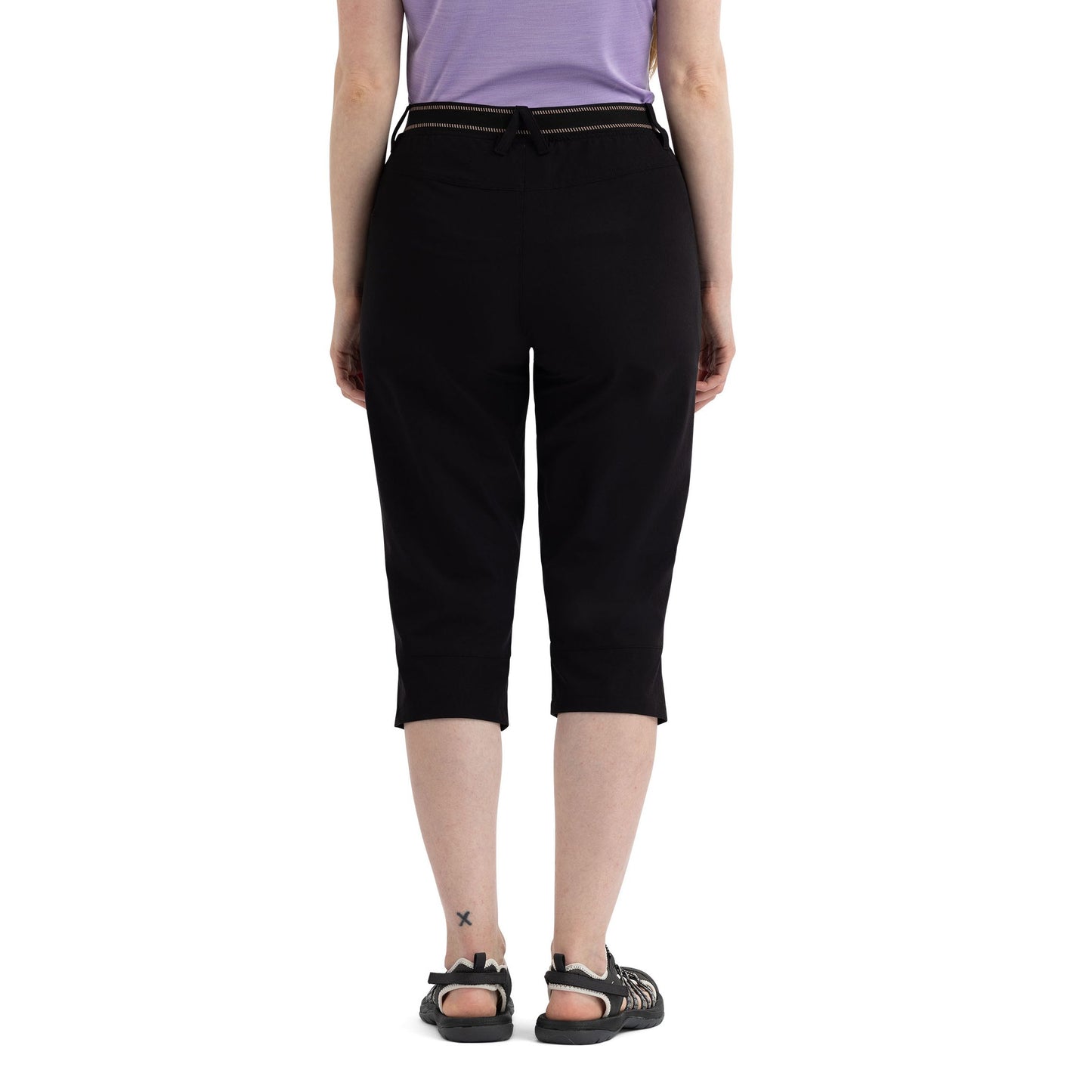 Grateful Womens 3/4 Active Trousers in Black