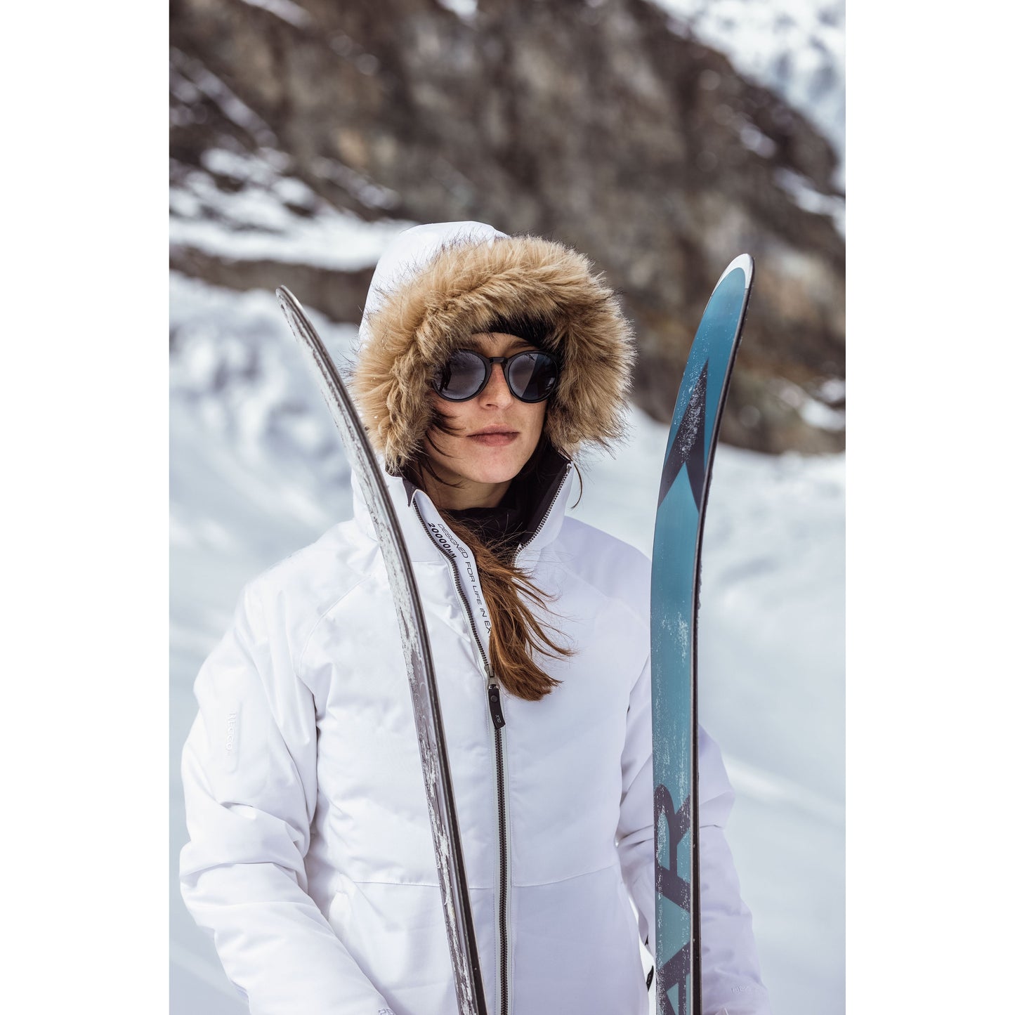 Gaynor DLX Women's Padded Ski Jacket in White