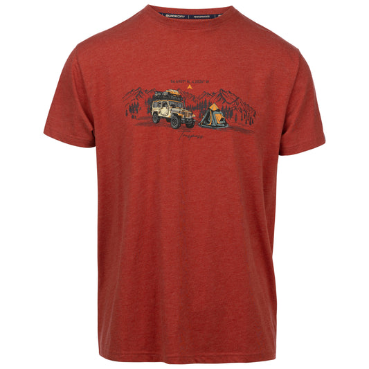 Horton Men's Wicking Quick Dry Active T-Shirt in Burnt Sienna