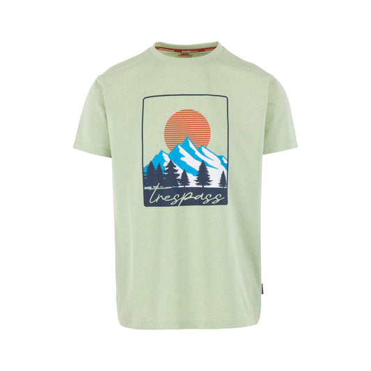 Idukki Mens Casual Quick Dry T-Shirt in Light Sage