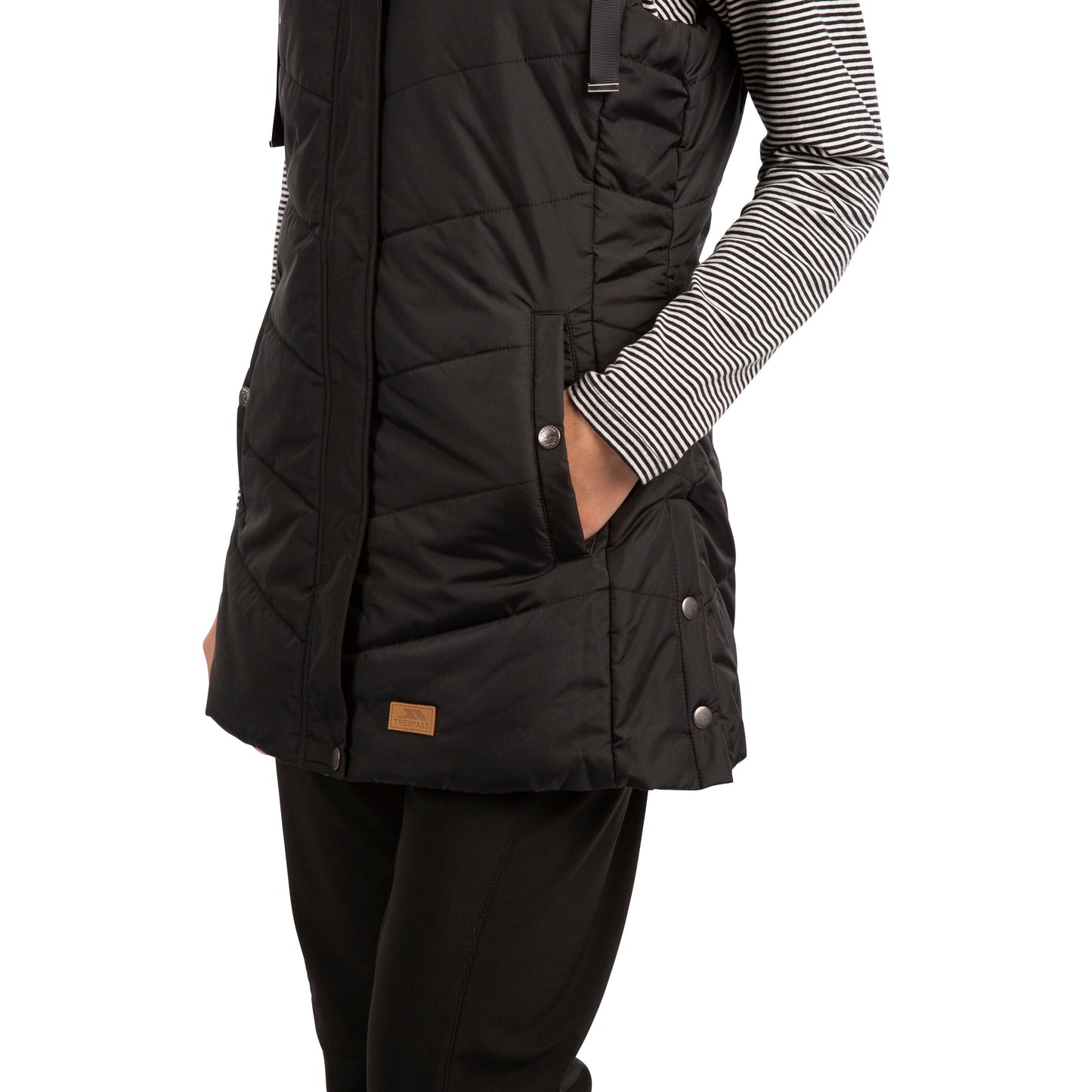 Juniper Women's Longer Padded Gilet / Bodywarmer in Black