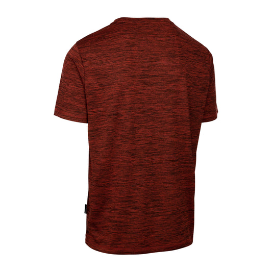 Kearsley Men's Wicking Quick Dry Active T-Shirt in Burnt Orange Marl