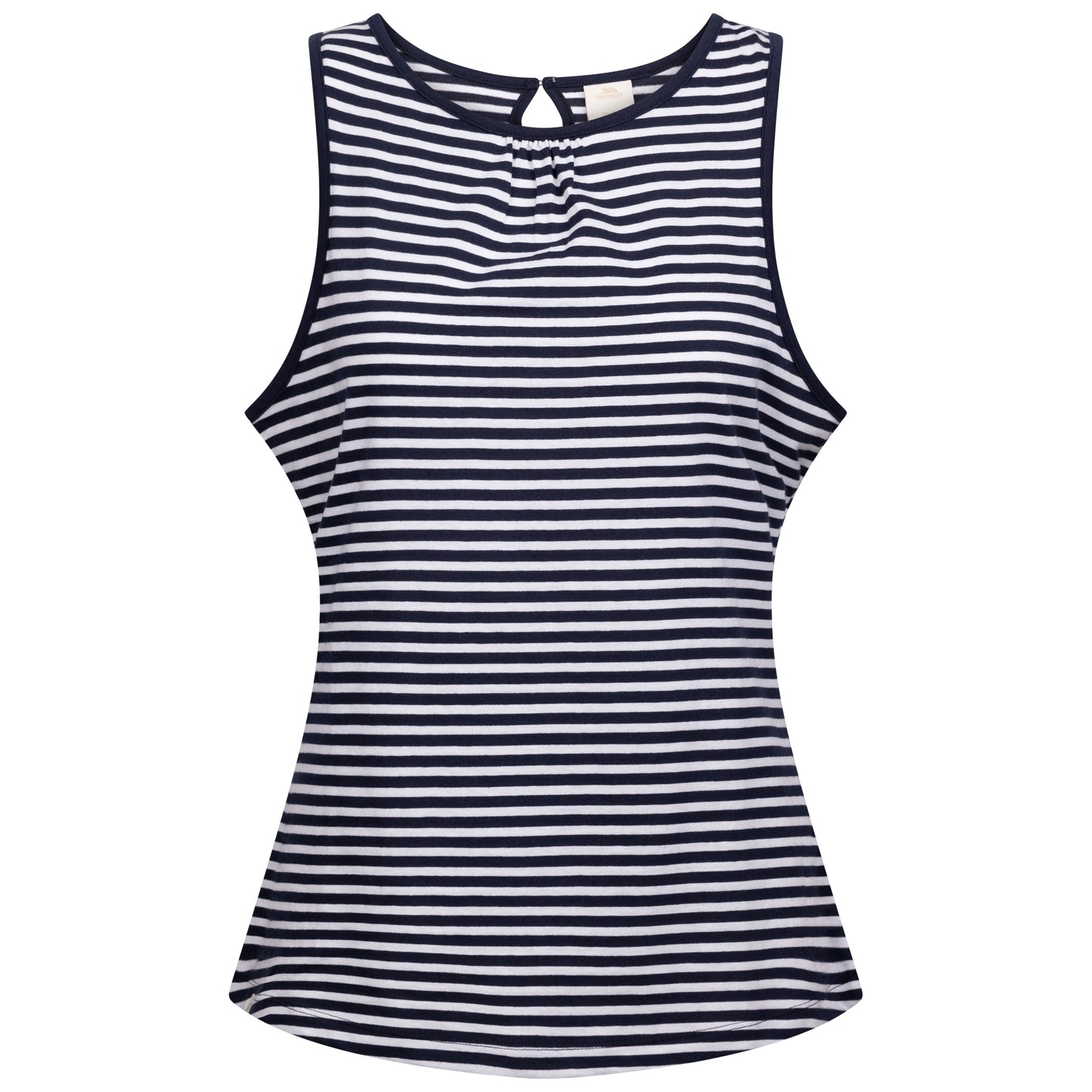 Kelly Womens Casual Vest Top in Navy Stripe