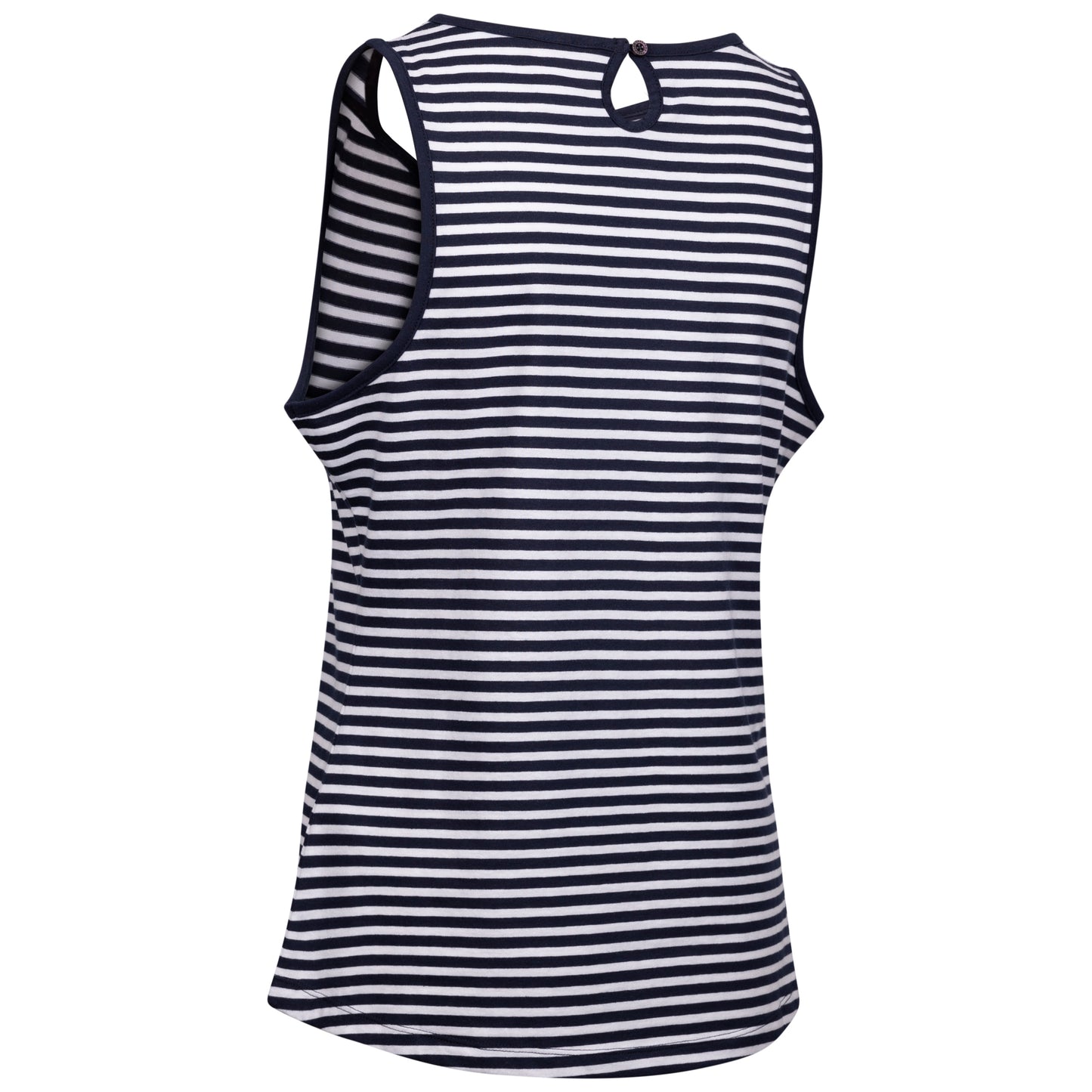 Kelly Womens Casual Vest Top in Navy Stripe