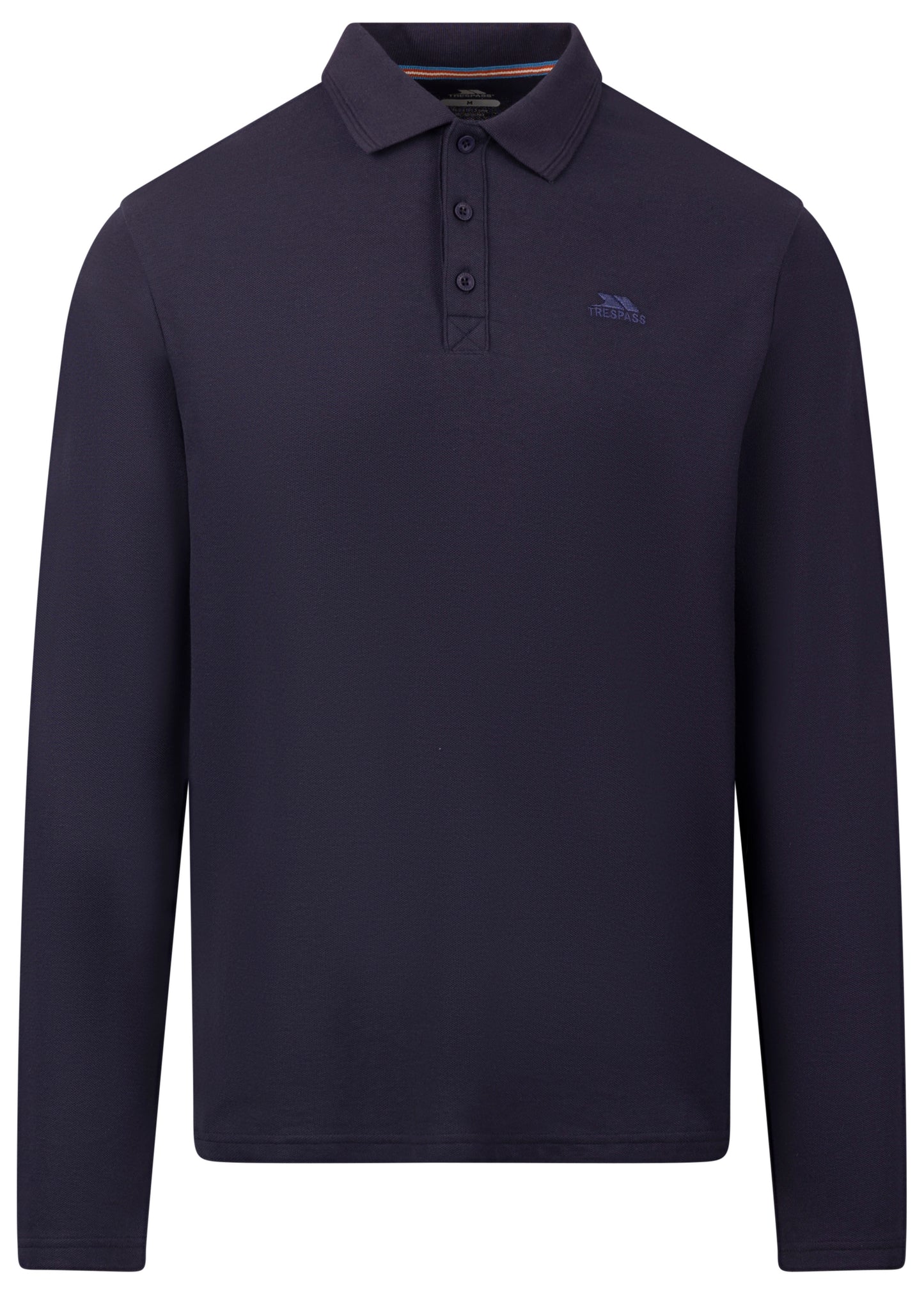 Leblanc Mens Long Sleeve Polo Shirt in Navy