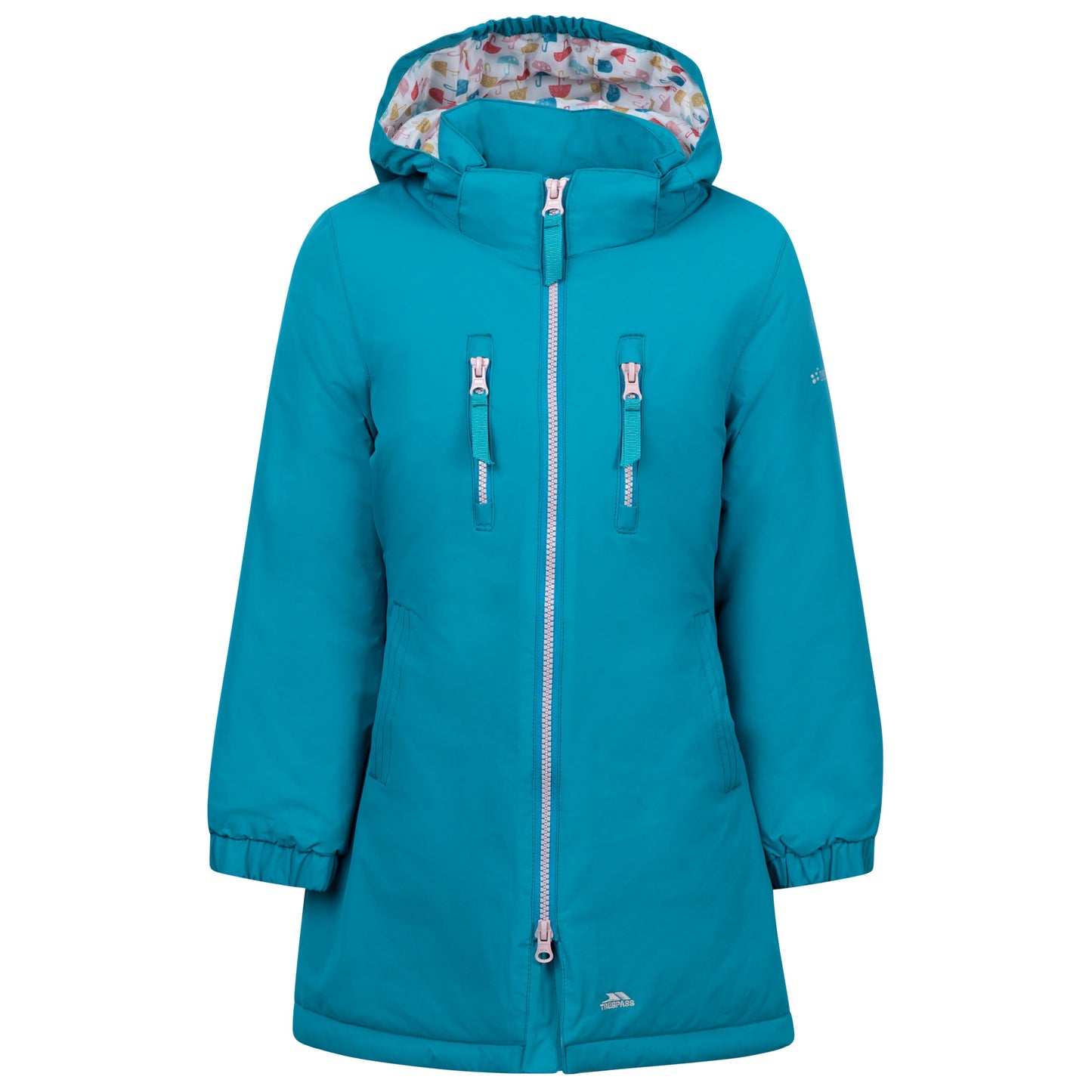 Marybank Girls' WaterProof Longer Length Padded Jacket in Light Teal