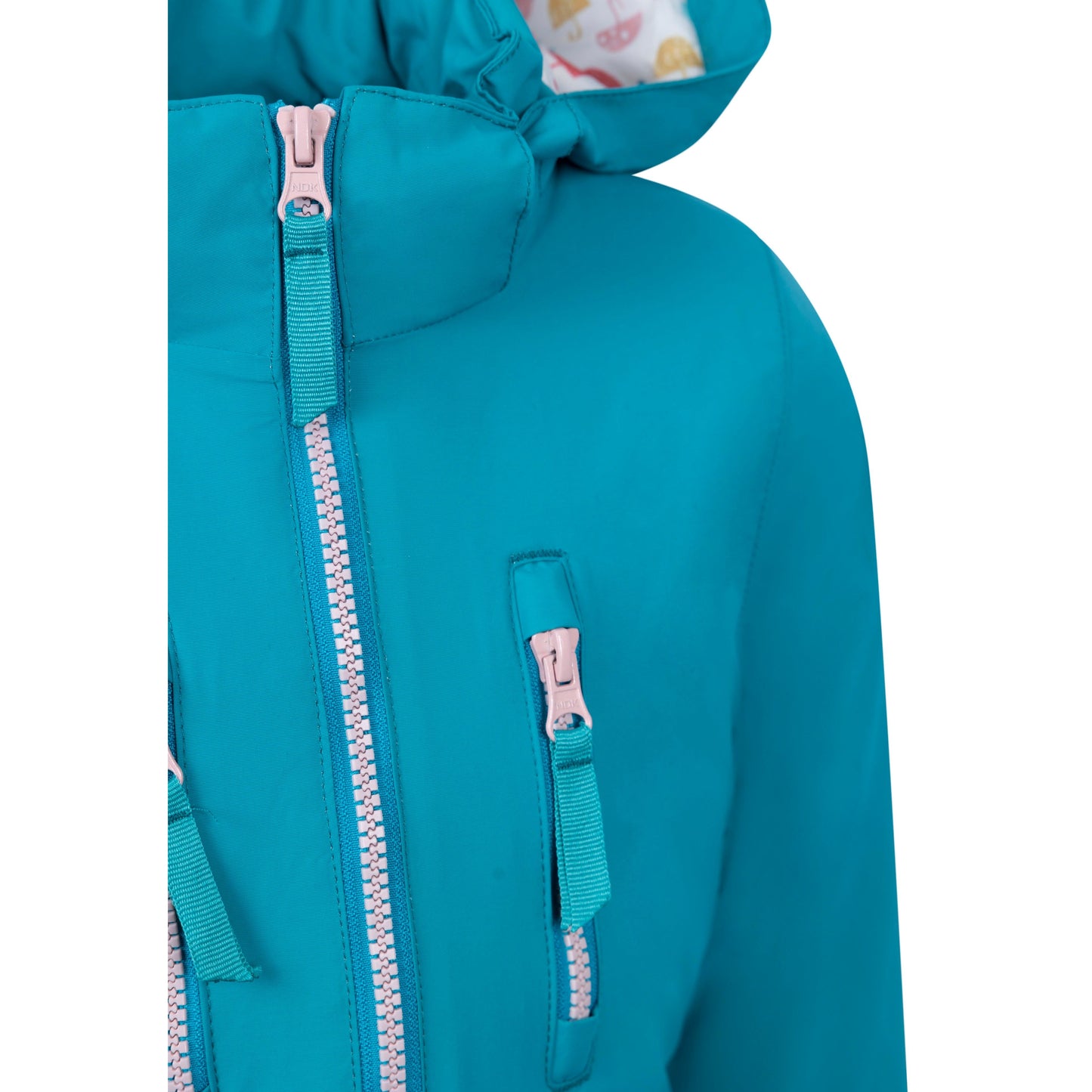 Marybank Girls' WaterProof Longer Length Padded Jacket in Light Teal