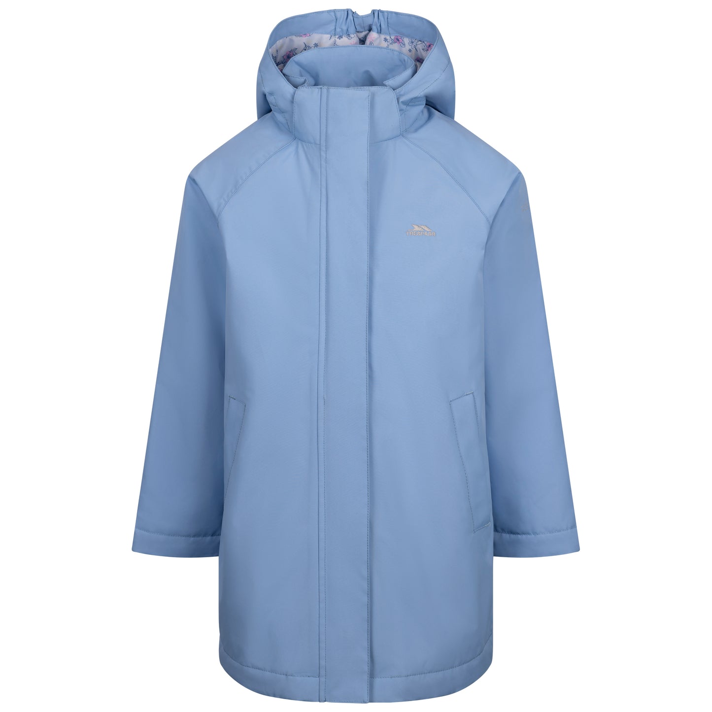 Maydew Girls' Lightly Padded Waterproof Rain Jacket in Cornflower