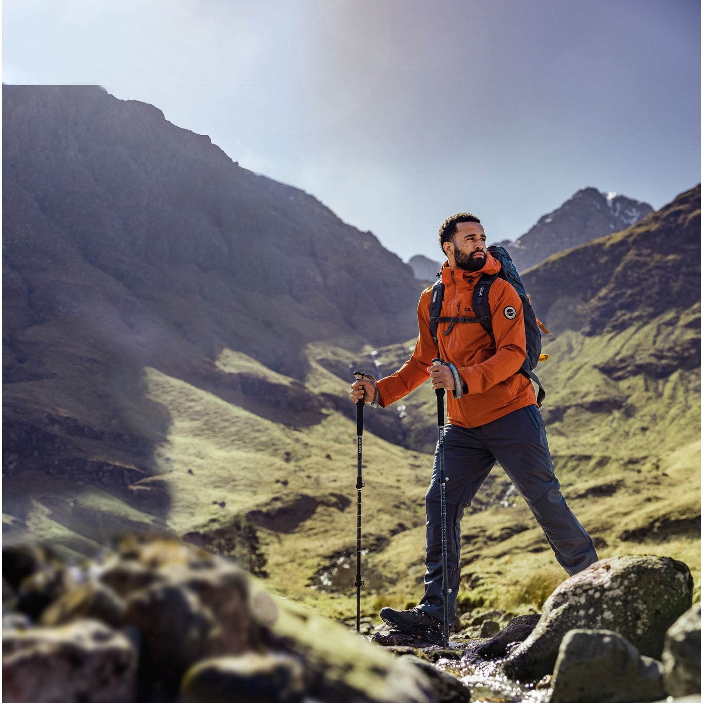 Montgomery DLX Mens Unpadded Waterproof Jacket in Burnt Orange