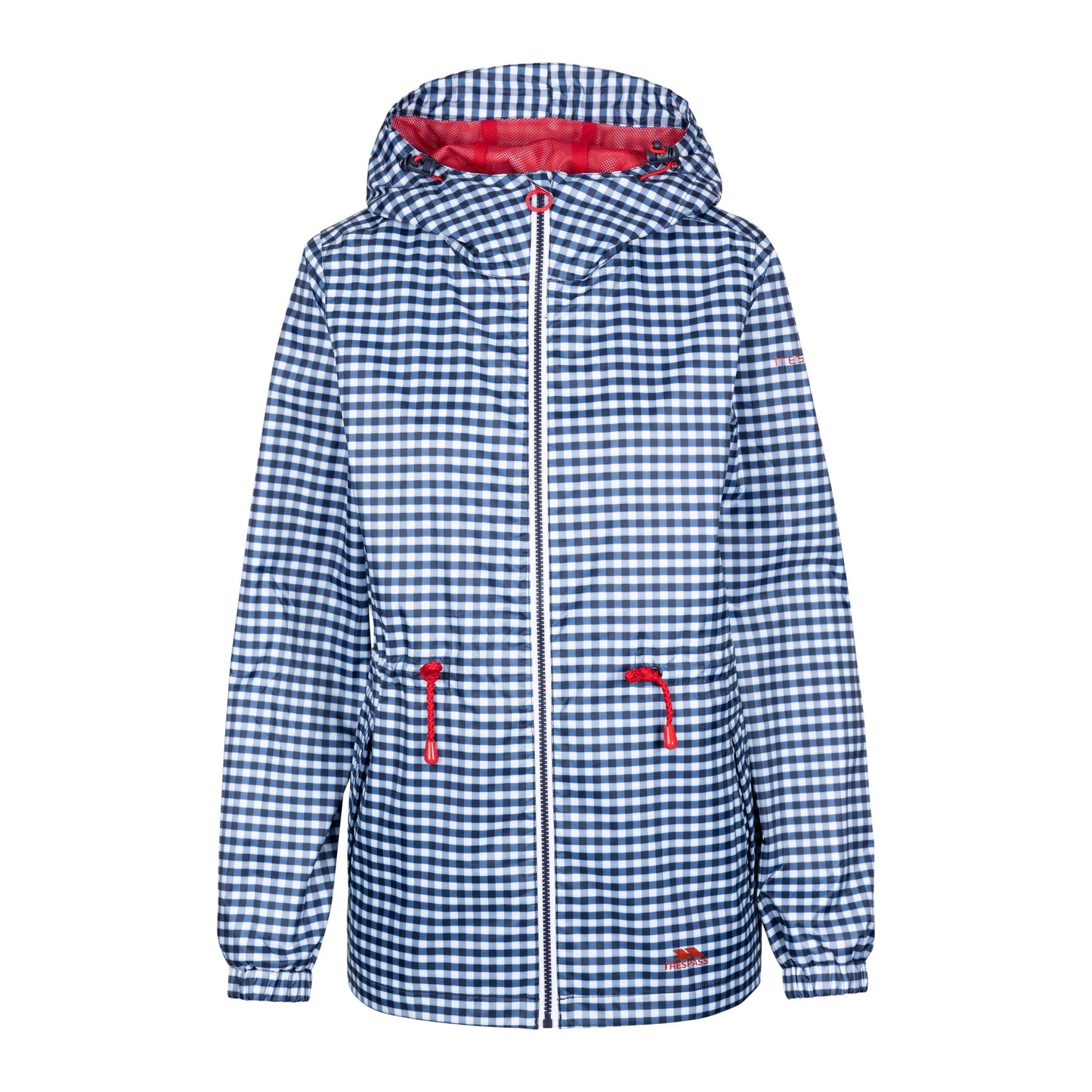 Niggle Unpadded Women's Waterproof Jacket in Navy Gingham