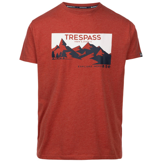 Nottaway Men's Wicking Quick Dry Active T-Shirt in Burnt Sienna