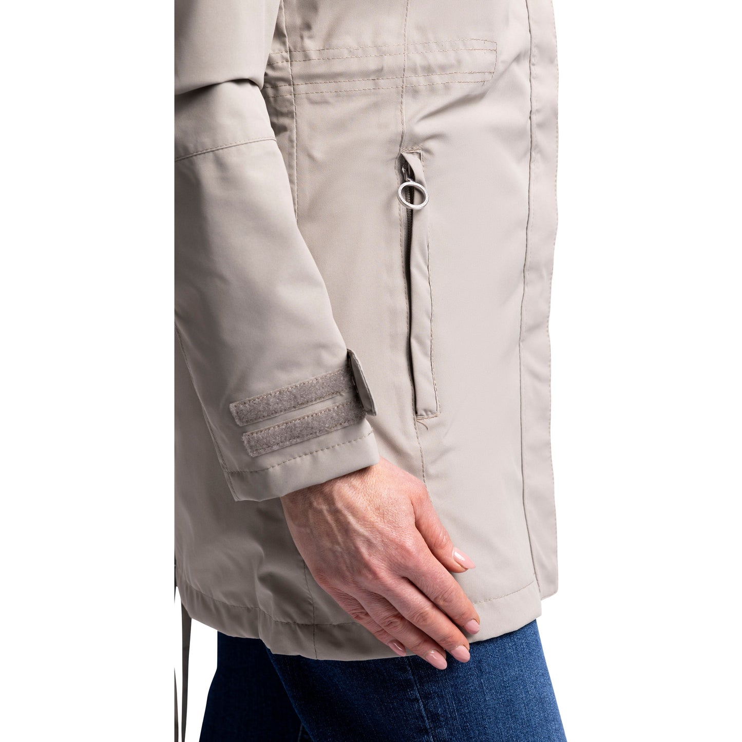 Pavlina Womens Unpadded Waterproof Jacket in Oatmilk