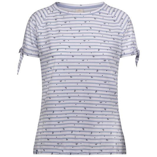 Penelope Women's Printed T-Shirt in Cool Blue Stripe