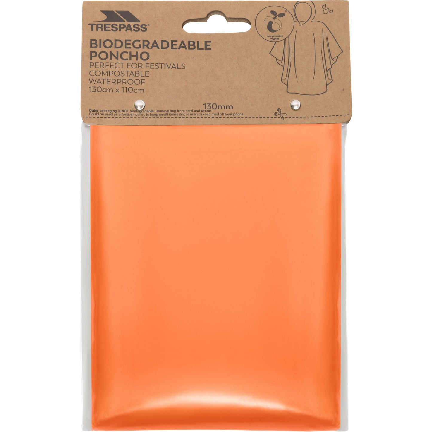 Pesta Biodegradable Waterproof Poncho in Assorted Colours
