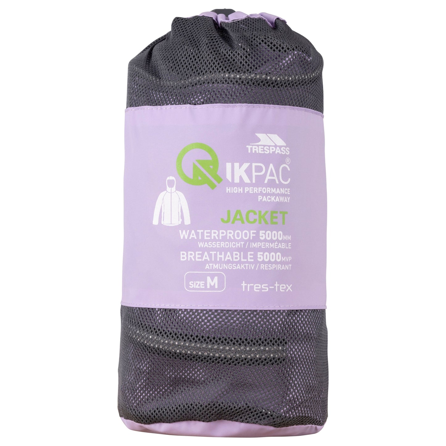 Qikpac X Adults Unisex Waterproof Packaway Jacket in Gelsomino