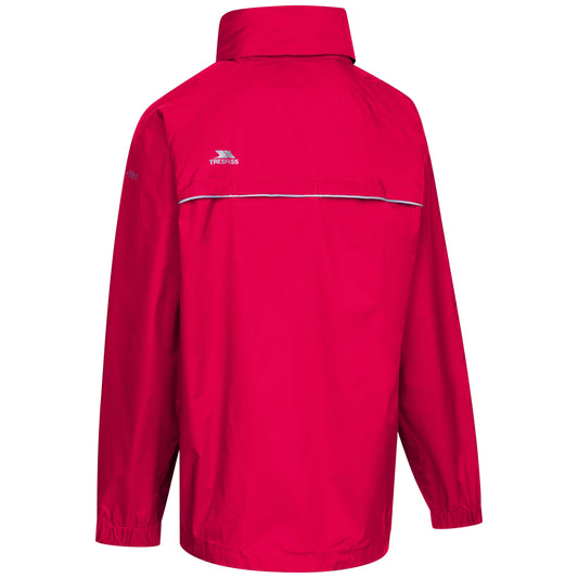 Qikpac X Kids' Unpadded Waterproof Packaway Jacket in Cassis