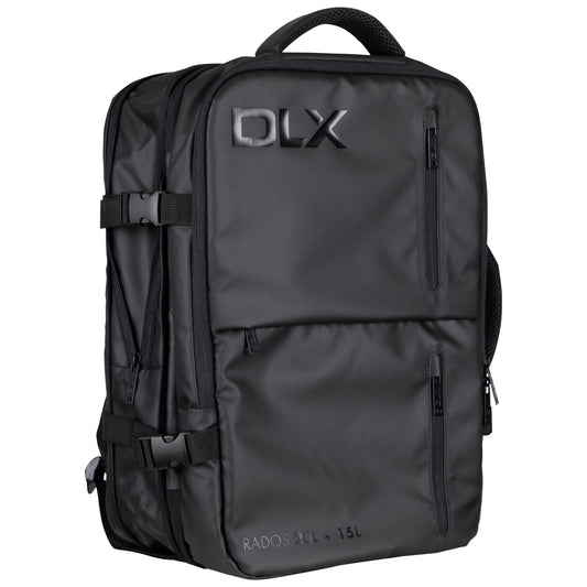 Rados DLX 20/35 Litre Travel Laptop Rucksack in Black