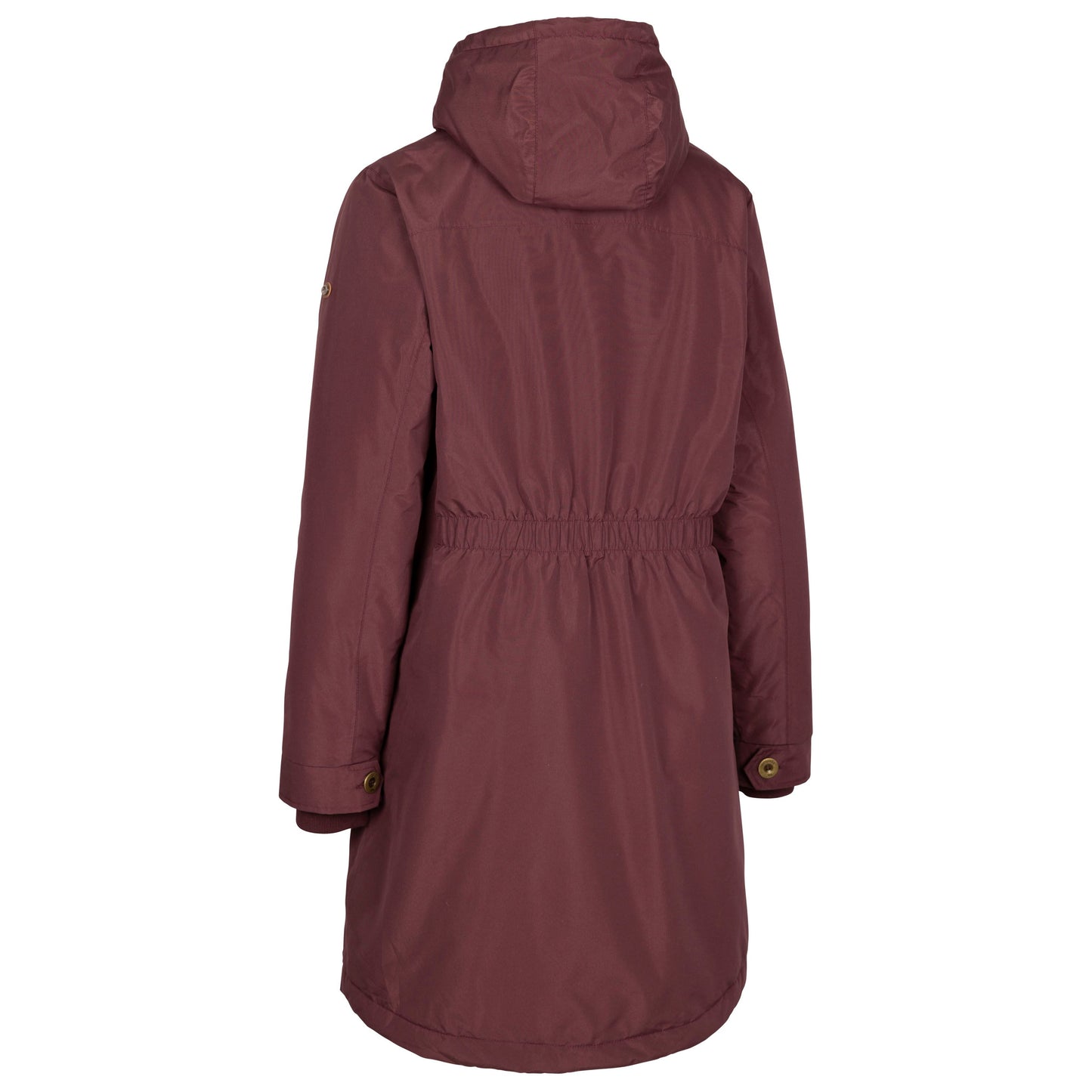Reminder Womens Longer Length Padded Fleece Lined Waterproof Jacket in Mulberry