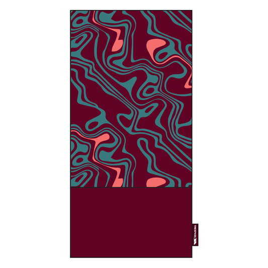 Rindell Women's Neck Warmer in Dark Cherry Print