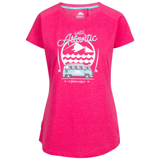 Saaf Women's Atlantic Print T-Shirt in Pink