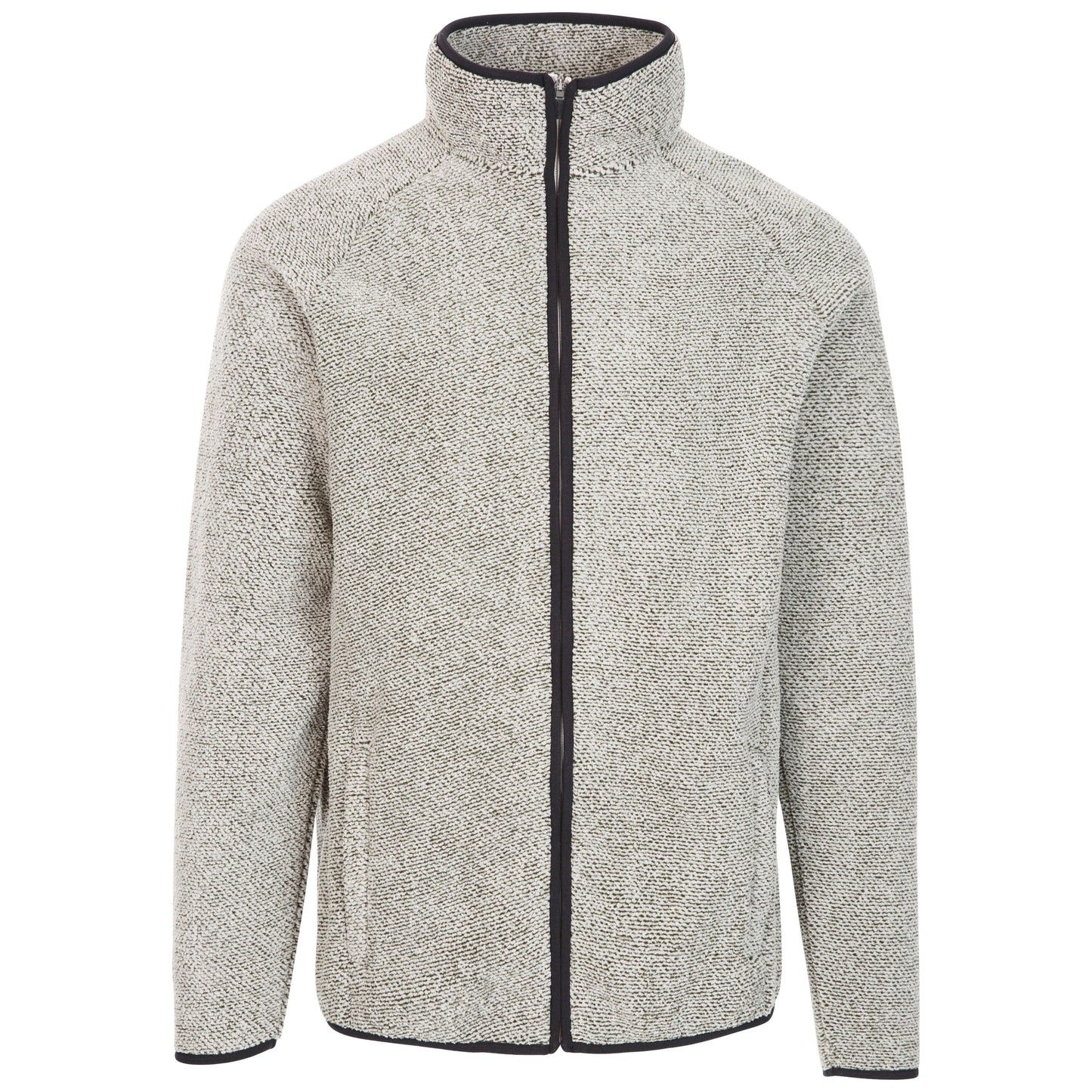 Salo Men's Fleece Jacket in Beige Check