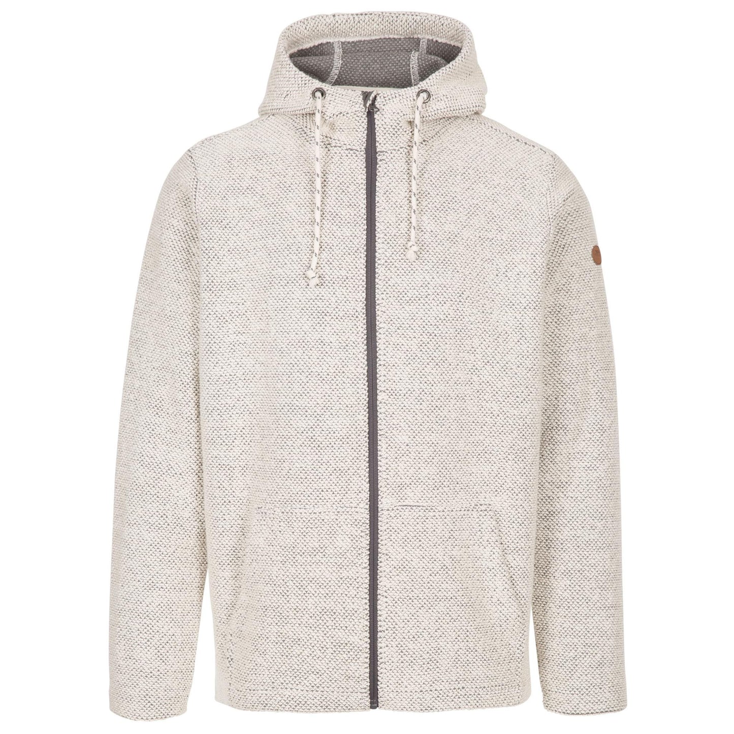 Scawton Men's Knitted Hoodie in Off White
