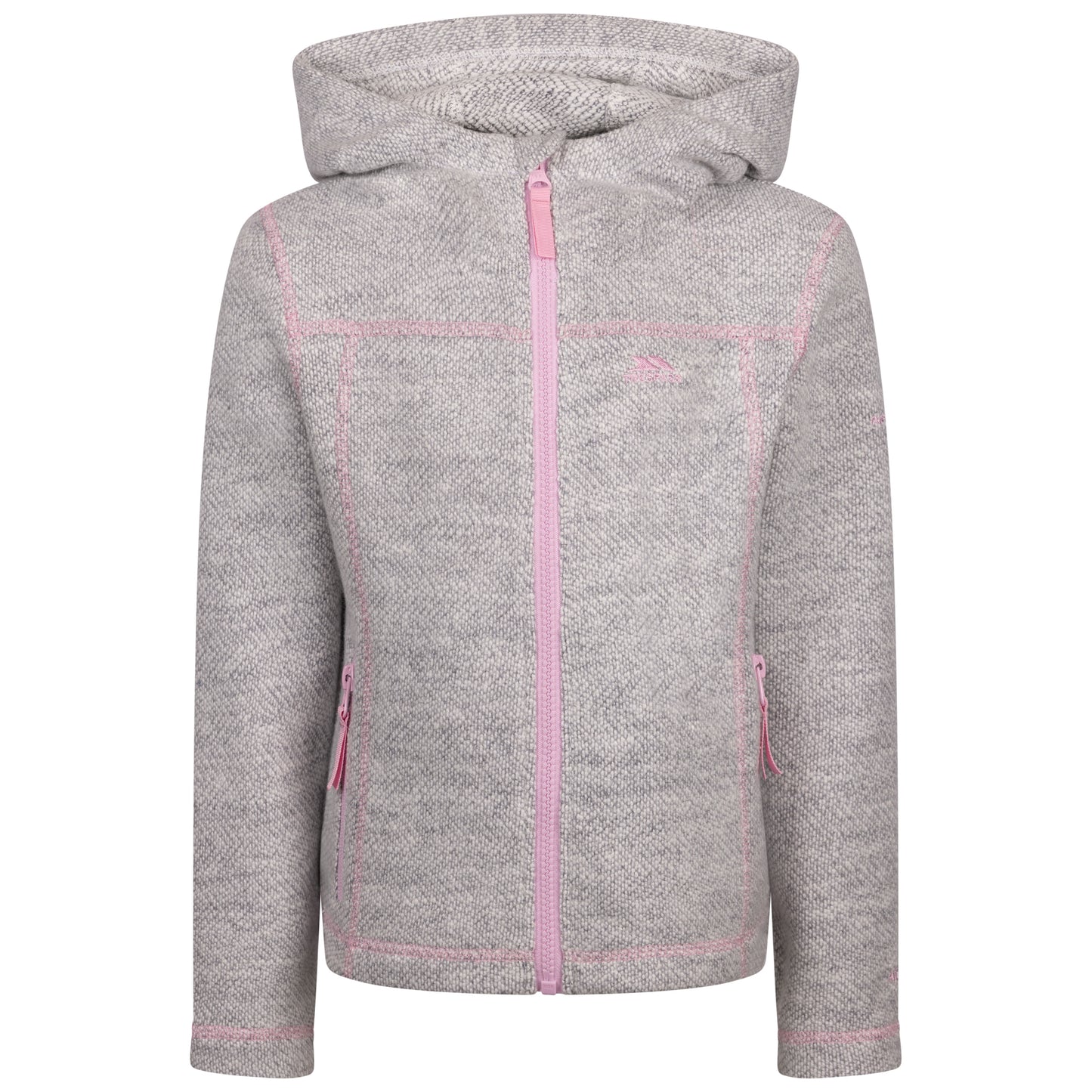 Shawna Girls Full Zip Fleece in White