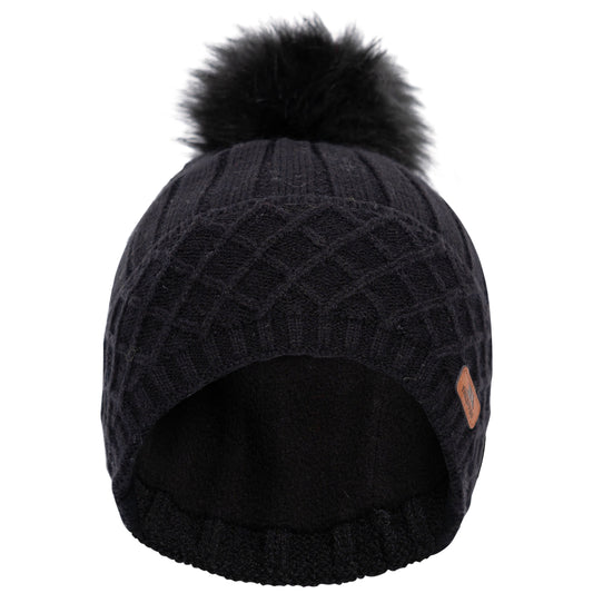 Sherbet Women's Fleece Lined Knitted Hat in Black